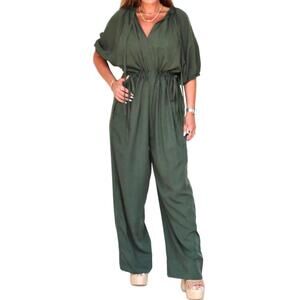 NEW WITHBLACK tencel jumpsuit in green